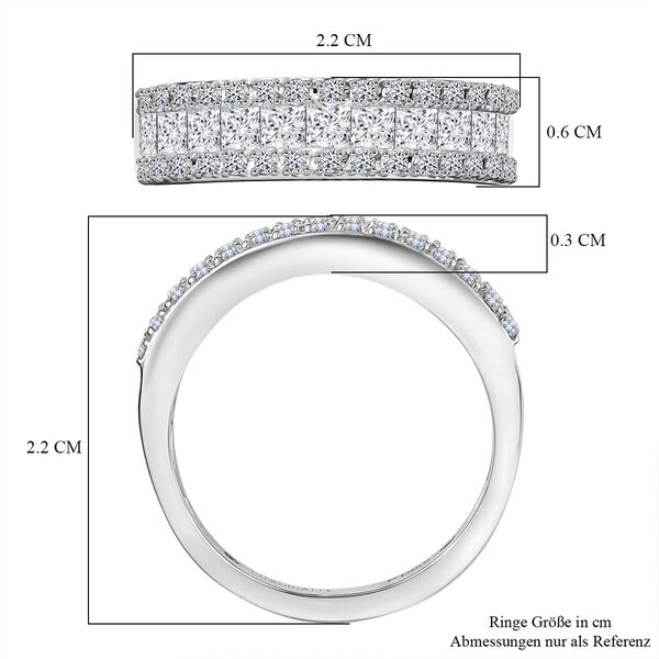 LUXURIANT DIAMOND - Lab Grown Diamant VS-EF Ring 925 Silber Rhodiniert (Gr&ouml;&szlig;e 17.00) (10-15 Werktage Lieferzeit) ca. 1.00 ct image number 6