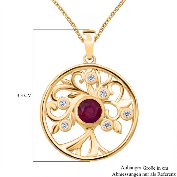 Afrikanischer Rubin und Moissanit Anh&auml;nger mit 50cm Kette - 1,57 ct. image number 6