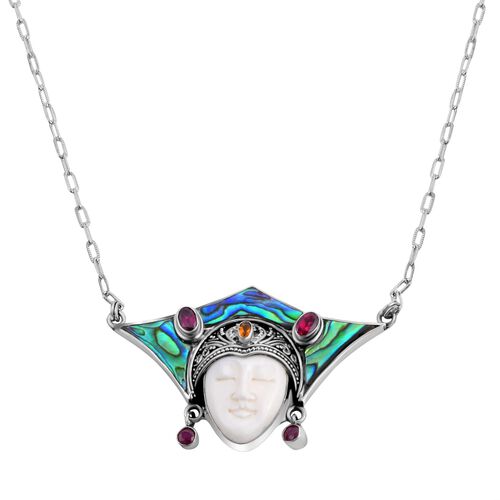 Royal Bali Kollektion - Halskette mit mehreren Edelsteinen, 56 cm - 2,25 ct. image number 0
