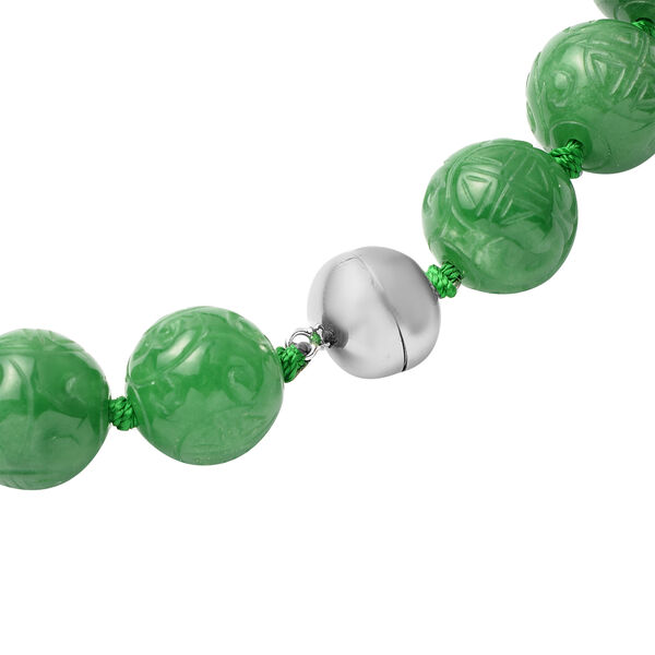 Gr&uuml;ne Jade-Halskette in Silber image number 4
