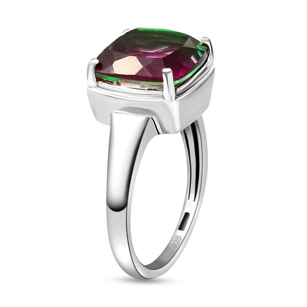 Wassermelonen-Quarz-Triplett-Ring, 925 Silber platiniert  ca. 5,74 ct image number 5