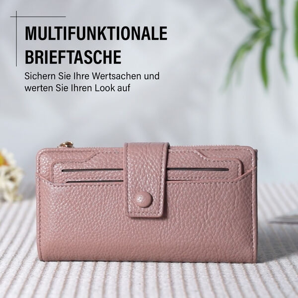 Brieftasche mit RFID-Schutz, 18x3x9cm, Rosa image number 1