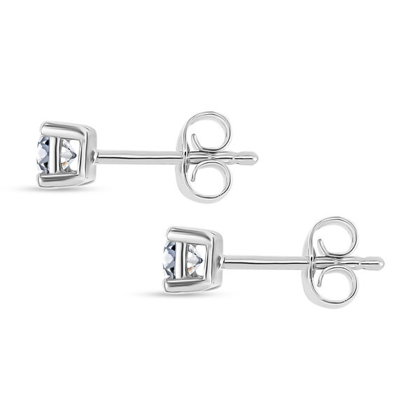 LUXURIANT SGL zertifizierte SI-GH Labor Diamant Ohrringe, 925 Silber rhodiniert - 0,50 ct. image number 4