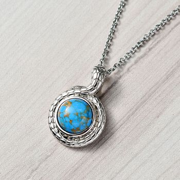 Blaues T&uuml;rkis Schmuckset ca. 50 cm ca. 3.50 ct