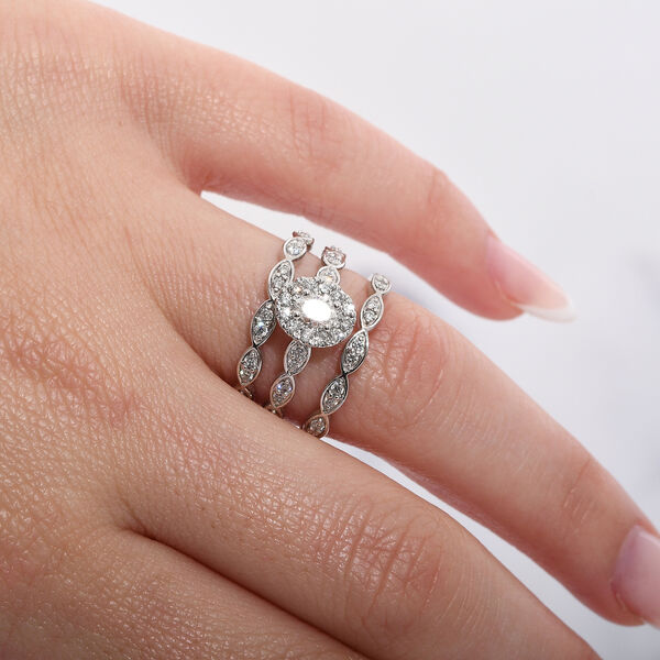 New York Kollektion - 3er-Set  I1 GH Diamant Ring in 585 Wei&szlig;gold- 1 ct. image number 6