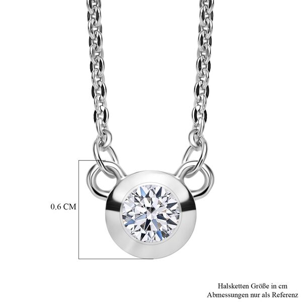 LUXURIANT SI-GH Labor Diamant 45cm Halskette, rhodiniert 925 Silber - 0,20 ct. image number 5