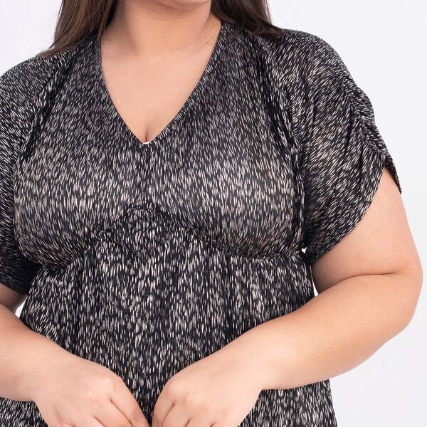 Tamsy - Plissee-Abendkleid, One Size, Schwarz image number 4