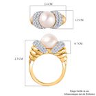 GP Royal Art Deco Kollektion - Weiße Perlen Ring, ca. 1,24 ct. image number 7