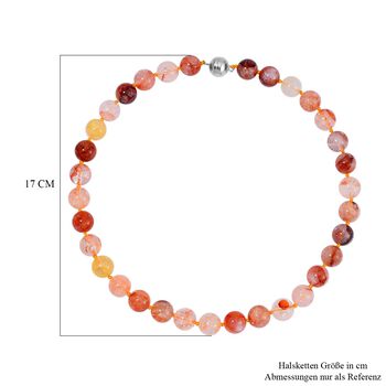 Mehrfarbiger Quarz Halskette ca. 50 cm 925 Silber ca. 417,75 ct.