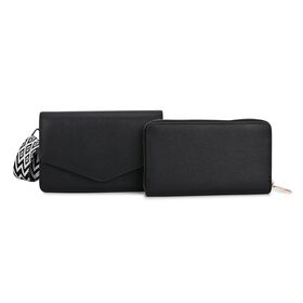 Modische Sling-Crossbody-Tasche mit RFID-Schutz, Schwarz