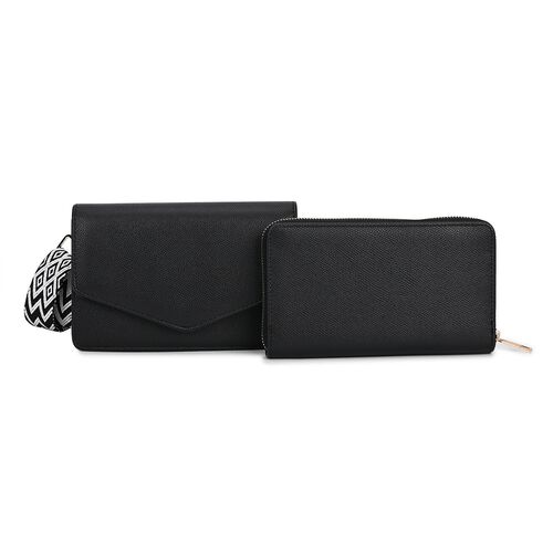Modische Sling-Crossbody-Tasche mit RFID-Schutz, Schwarz image number 0