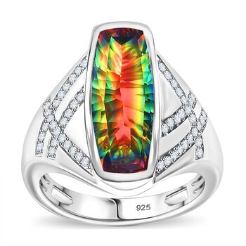 Nebel Quarz und Zirkon Ring - 5,74 ct.