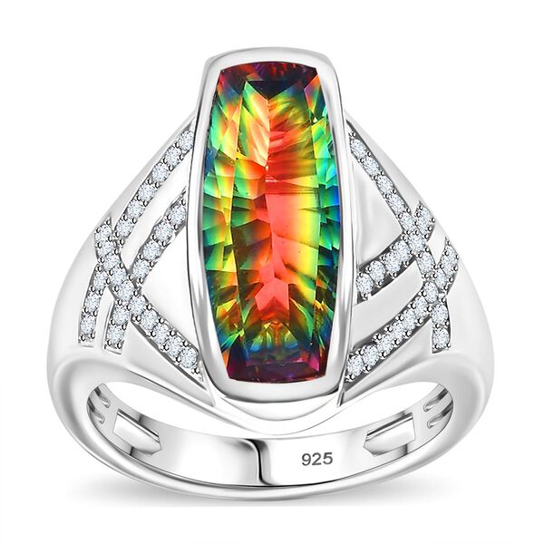 Nebel Quarz und Zirkon Ring - 5,74 ct. image number 3