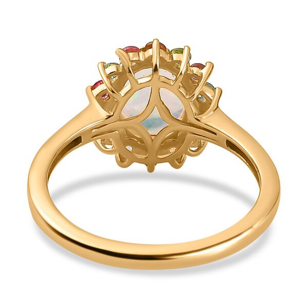 AA Natürlicher, äthiopischer Welo Opal und Multi-Turmalin-Ring - 1,77 ct. image number 6