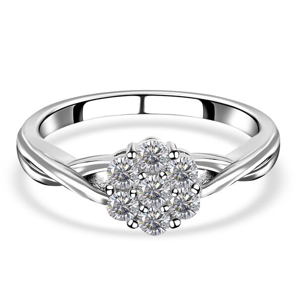 Lustro Stella - Wei&szlig;er Zirkonia Ring, 925 Silber platiniert (Gr&ouml;&szlig;e 16.00) ca. 3.65 ct
