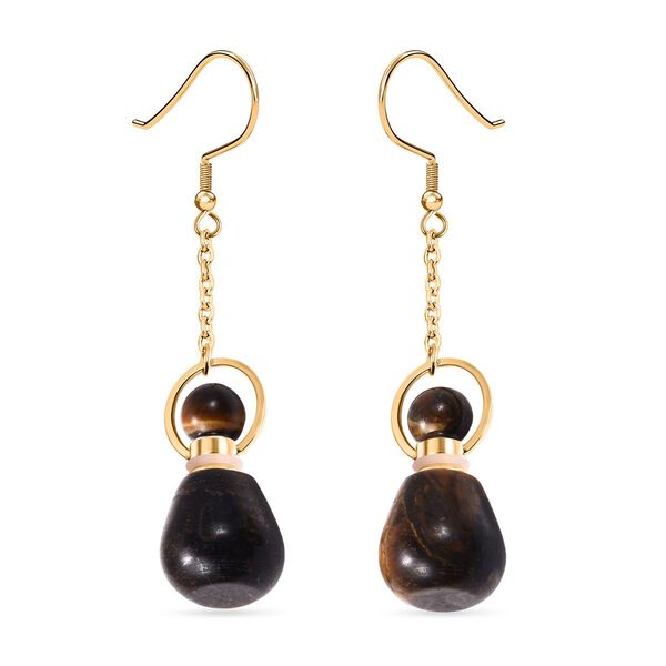 Gelbe Tigerauge Parf&uuml;mflaschen-Ohrringe - 50 ct. image number 1