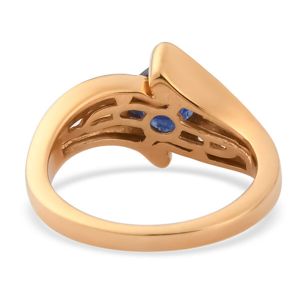 Masoala Saphir und Zirkon Ring 925 Silber vergoldet ca. 1,77 ct image number 7