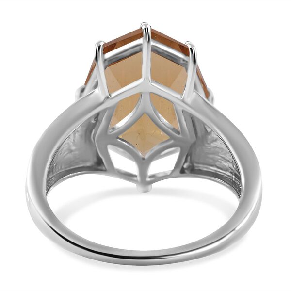 Citrin Ring, 925 Silber rhodiniert (Größe 17.00) ca. 10.31 ct image number 3