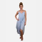 Gestreiftes Sommerkleid mit Saum, One Size, Blau image number 0