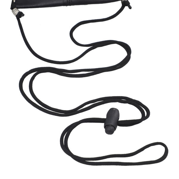 100% Echtleder Crossbody-Tasche, 15.25x19.05 cm, schwarz image number 7