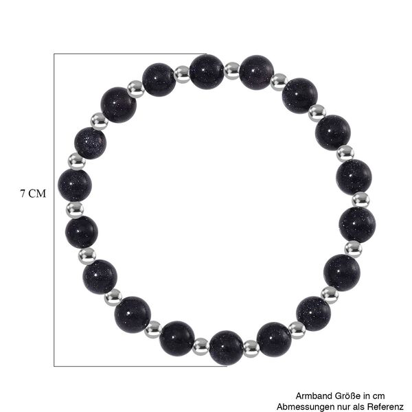 Blauer Sandstein Armband ca. Flexibles cm ca. 60.00 ct image number 4