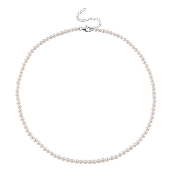 D'Joy AAA Chinesische Akoya-Perle (3-5 mm) Halskette ca. 43 cm + 5 cm Extender, 925 Silber rhodiniert image number 3
