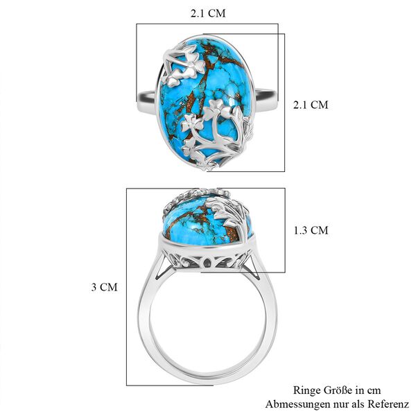 Kastanie Sole T&uuml;rkis Ring Messing (Gr&ouml;&szlig;e 16.00) ca. 11,35 ct image number 6