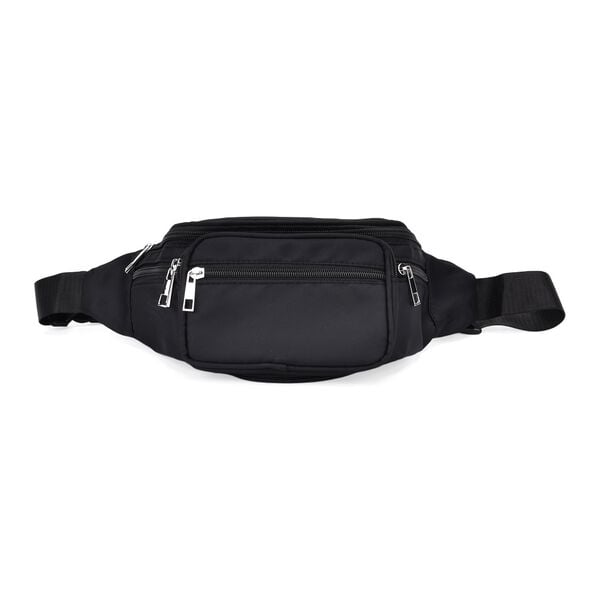 Gürteltasche mit RFID-Schutz, Nylon, 6 Reißverschlussfächer, Schnellverschluss, verstellbarer Schultergurt, Größe 37x10x13,5?cm, hellviolett