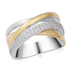 LUSTRO STELLA - weißer Zirkonia-Ring, 925 Silber Bicolor  ca. 0,45 ct image number 0