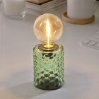 Vintage Edison Lampe aus Glas, (3AA nicht inkl.), 22 x 9 cm, grün image number 5