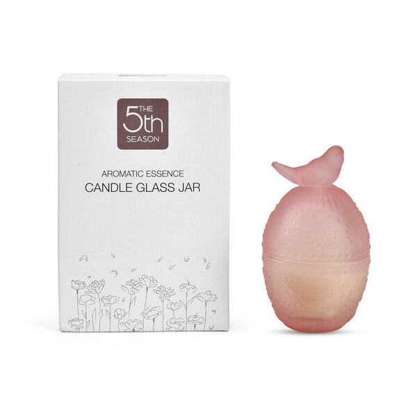 Premium Kollektion: Handgefertige Duftkerze im Glasgefäß, 18h Brenndauer, Rosa image number 6