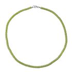 Natürliche Peridot-Halskette, ca. 50 cm, 925 Silber rhodiniert, ca. 90.00 ct
