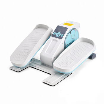 LIVMORE Elektro Fitness Stepper f&uuml;r zuhause, sanftes Training, leise, LCD Display, Fernbedienung, Anti Rutsch Pedale, Wei&szlig;, 1 Jahr Garantie inkl.