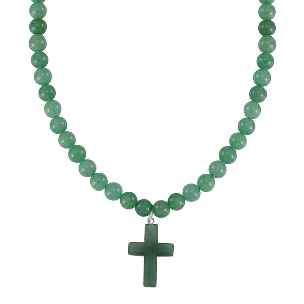 Gr&uuml;ner Aventurin Halskette, ca. 50 cm, ca. 265.00 ct