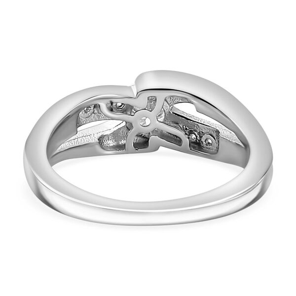 Moissanit Ring, 925 Silber rhodiniert - 0,62 ct image number 6
