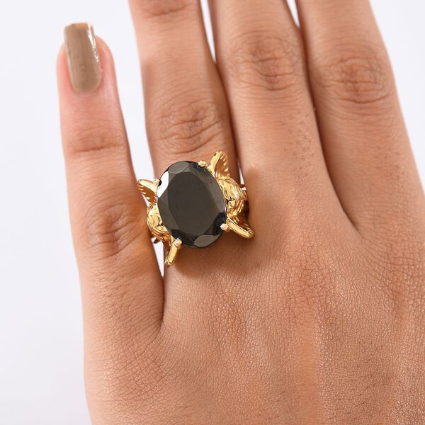EVER TRUE Elite Shungit Ring Nickelfreies Messing (Gr&ouml;&szlig;e 17.00) ca. 5,85 ct image number 3