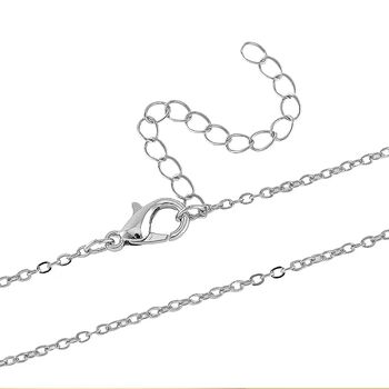 Wei&szlig;e Zirkonia 50+5cm Halskette