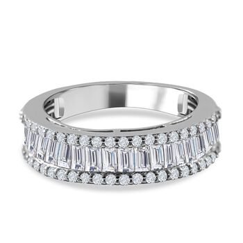 Lustro Stella - Wei&szlig;er Zirkonia Ring, 925 Silber rhodiniert (Gr&ouml;&szlig;e 17.00) ca. 2.73 ct