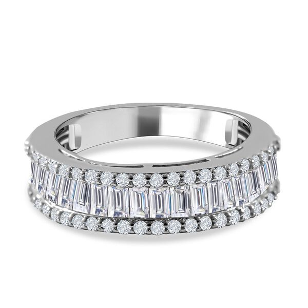 Lustro Stella - Wei&szlig;er Zirkonia Ring, 925 Silber rhodiniert (Gr&ouml;&szlig;e 17.00) ca. 2.73 ct