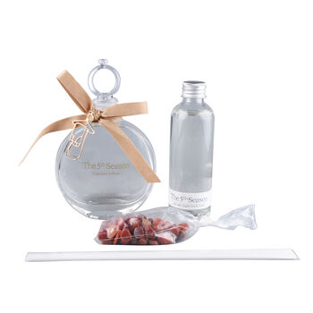 The 5th Season - Parf&uuml;mflasche mit roten Achat Edelsteinen, Gr&ouml;&szlig;e 9,5x3,5x14 cm, Rot, 100ml