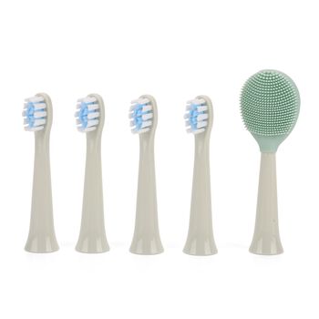 6er-Set Ersatzk&ouml;pfe f&uuml;r elektrische Zahnb&uuml;rsten, gr&uuml;n
