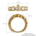 Moissanit Ring, 925 Silber Gelbgold Vermeil  ca. 1,42 ct image number 6