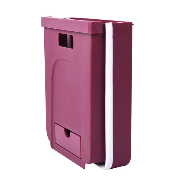 Faltbarer, aufhängender Mülleimer, Kapazität 10L, 26x24x10 cm, Lila image number 2
