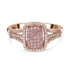 Natürlicher, rosa Diamant-Ring, I3, 375 Gold (Größe 17.00) ca. 0,50 ct image number 0