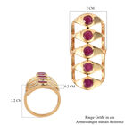 Afrikanischer Rubin Ring 925 Silber 585 Vergoldet image number 6