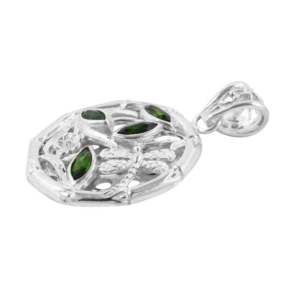 Royal Bali Kollektion - nat&uuml;rlicher Chromdiopsid-Anh&auml;nger, 925 Silber 1.2 (Gr&ouml;&szlig;e 20.00) ca. 1,20 ct image number 4