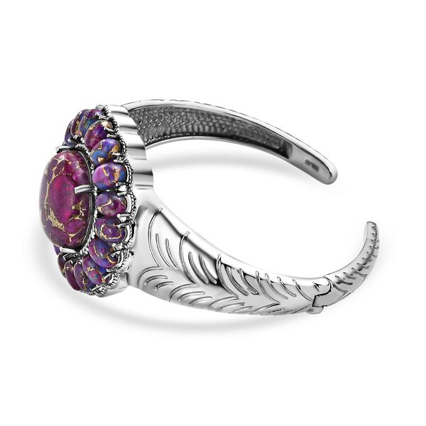 Lila Türkis Armreif, 19 cm - 41,17 ct. image number 4