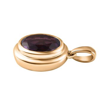 Simple Solit&auml;r afrikanischer Amethyst-Anh&auml;nger