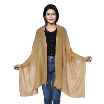 LA MAREY: 100% Kaschmirwolle superweicher Schal, Gr&ouml;&szlig;e 70x190 cm, Kamel