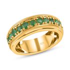Kagem Sambischer Smaragd Ring, 925 Silber vergoldet (Größe 19.00) ca. 0.66 ct image number 3